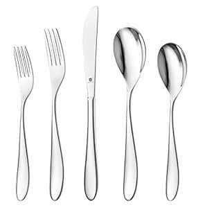 DANIALLI Silverware Set for 6 | 18/10 Stainless Steel Flatware Set ...
