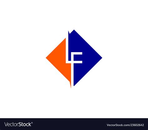 LF Logo monogram with shieldshape and black outline design template ...