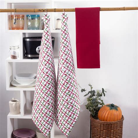 Buy MASPAR Set of 3 Cotton Kitchen Towels - Red from Maspar at just INR ...
