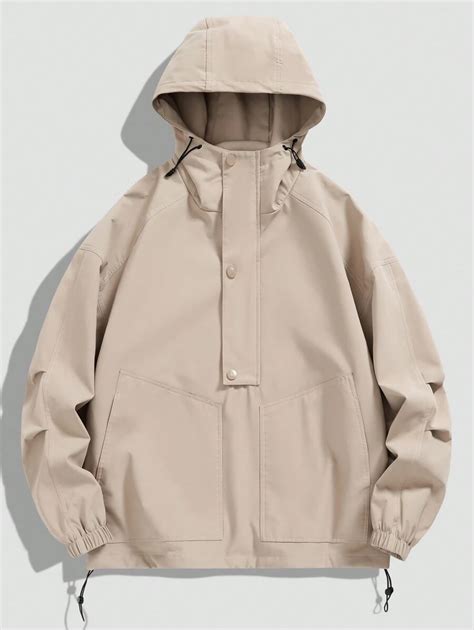 Men Drawstring Hem Hooded Jacket | SHEIN USA