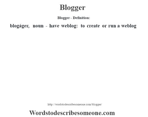 Blogger Meaning 的图像结果