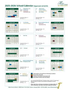 Fulton County Schools Calendar 2025-26 | Download Now