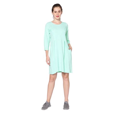 Round Neck knee length Dress – ASTRON