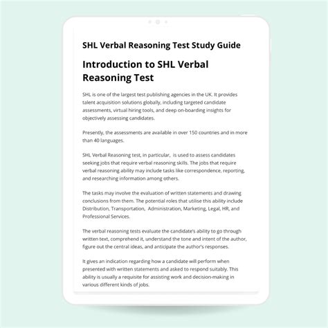 SHL Verbal Reasoning: Best Practice Tests 2025 | TestHQ