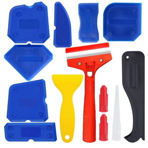 Newthinking 13 Pieces Caulking Tool Kit, Silicone Sealant Finishing ...