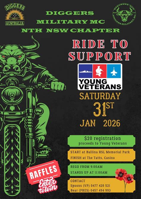 Diggers Military MC NTH NSW Chapter YV Fundraiser, Ballina RSL, 30 ...