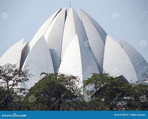 Lotus Bahai Temple in Delhi India Stock Photo - Image of peace ...
