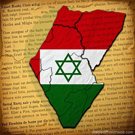 Map of Arab World with Israel Flag | Stable Diffusion Online