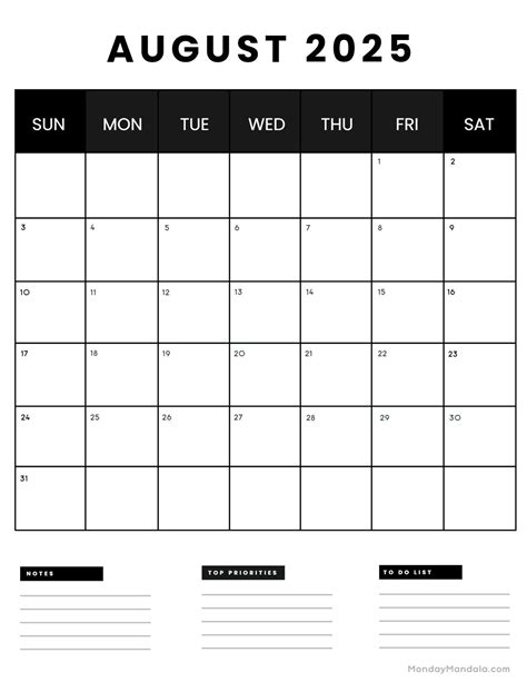 2025 Calendar Printable Portrait