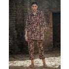Red Hand Block Printed Cotton Kurta