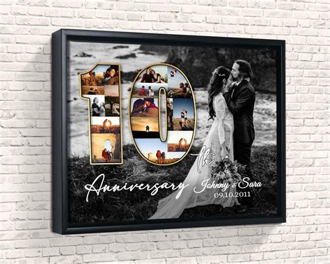 10 Year Anniversary Gift For Husband Canvas Prints, Unique Number ...