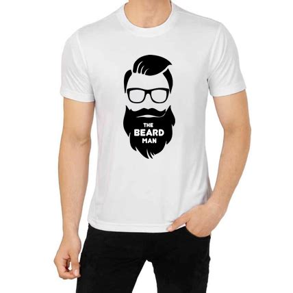 Personalised Beard Man T-shirt Online | Send Personalised T-Shirt for ...