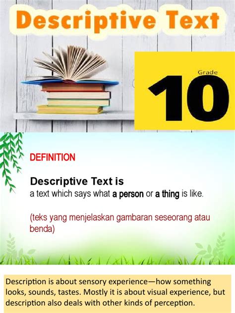 Image result for Definition Descriptive Text