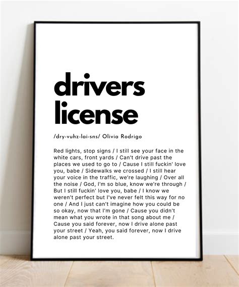 Image result for Drivers License Lyrics Clean Version