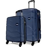 Safari Crescent 8 Wheels Set of 2, Cabin & Check-in Trolley Bags Hard ...