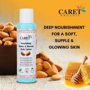 Caret Organic Nourishing Almond & Honey Body Lotion - Vegan & Paraben ...