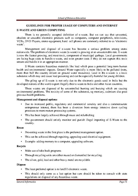 Guidelines for proper usage of computers and Internet - GUIDELINES FOR ...