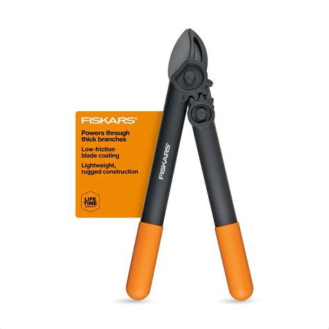 Fiskars 15 Inch Powergear Loppers Sharp Steel Blade Bush Tree ...