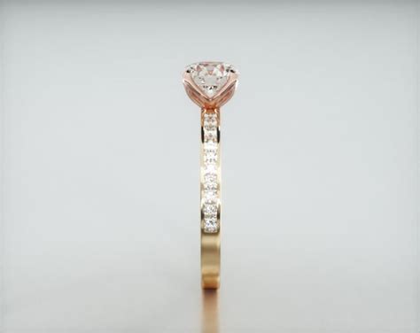 Channel Set Princess Cut Diamond Engagement Ring Embellished With a ...