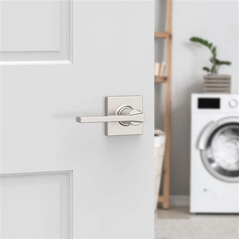 Kwikset Casey Satin Nickel Exterior Hall/Closet Passage Door Handle ...