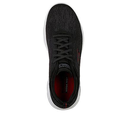 Skechers Black/Red Go Walk Evolution Ultra Logic Mens Lace Up Shoes ...