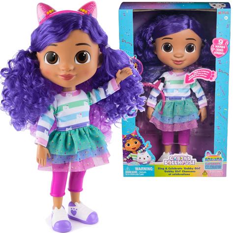 KOCI DOMEK GABI DUŻA INTERAKTYWNA LALKA GABBY Z OPASKĄ 32CM FIOLETOWE WŁOSY (681147030404 ...