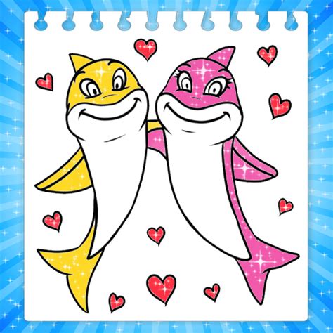 Glitter Coloring Book shark - App on Amazon Appstore