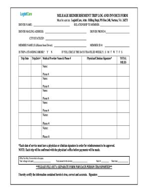 18 Printable Mileage Reimbursement Form Templates - Fillable Samples in ...