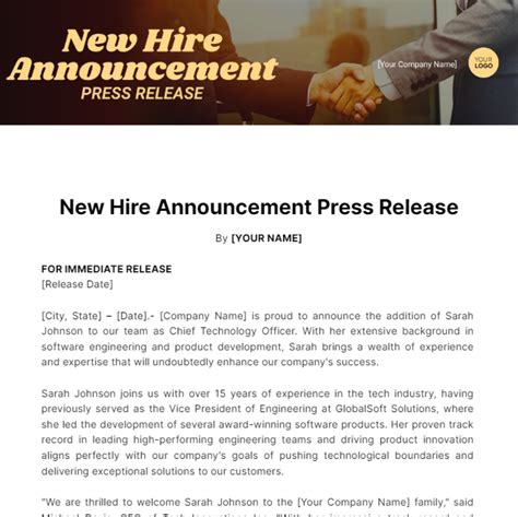 Press Release Announcement Template How To Write A Press Release [Free