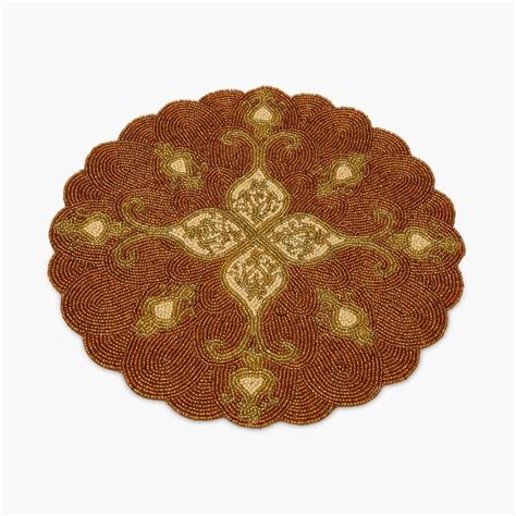 Buy Cinder Beaded Round Placemat - 34.5 x 34.5 cm from Home Centre at ...