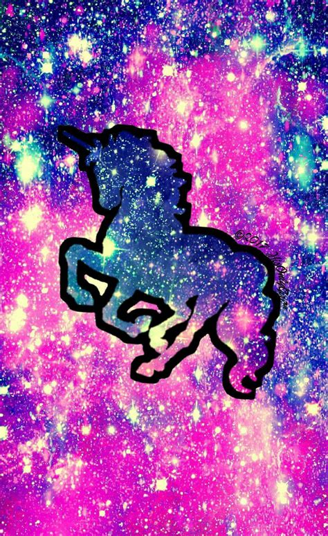 Download Glitter And Unicorns Blue Wallpaper | Wallpapers.com