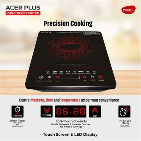 Pigeon 1800 W Induction Cooktop Touch Panel - Buy Pigeon 1800 W ...