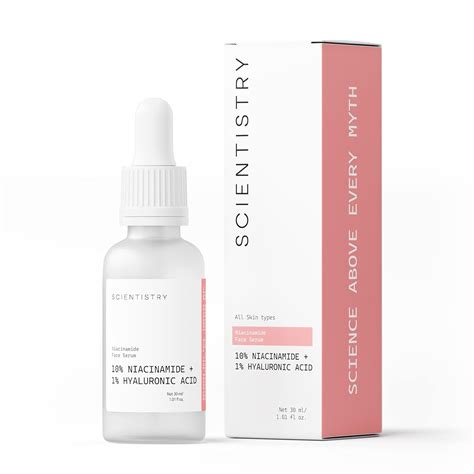 Scientistry Niacinamide Face Serum With 10% Niacinamide & 1% Hyaluronic ...