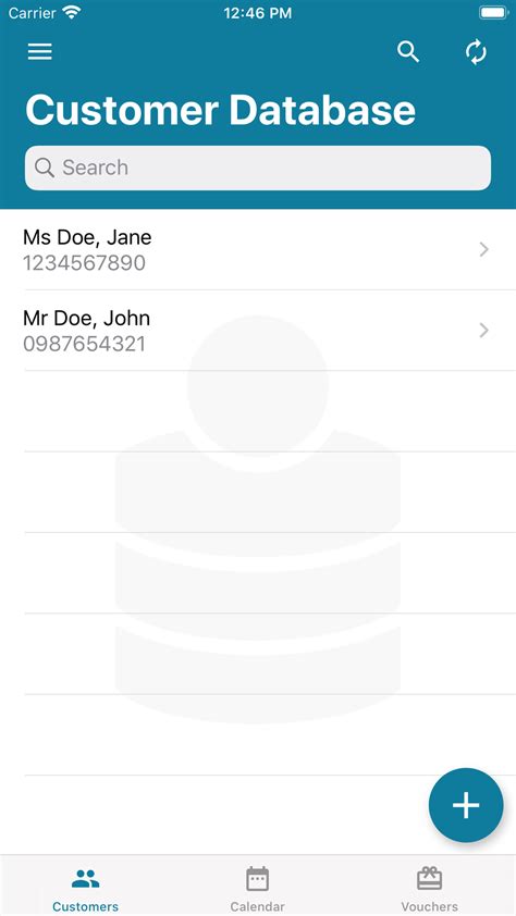 Customer Database 的图像结果