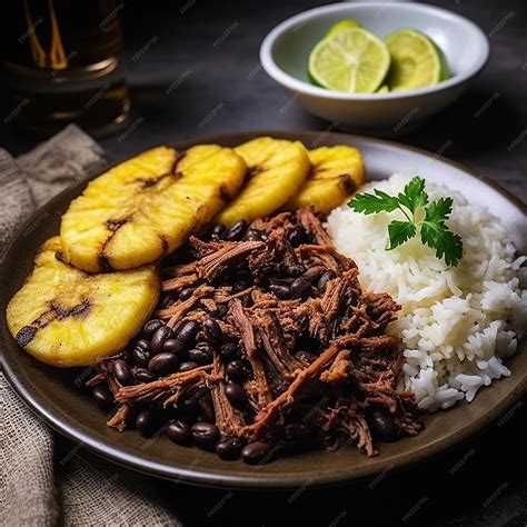 Premium AI Image | Pabelln Criollo Venezuelan National Dish with ...