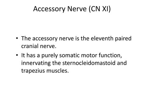 SOLUTION: Cranial nerve xi cn xii - Studypool