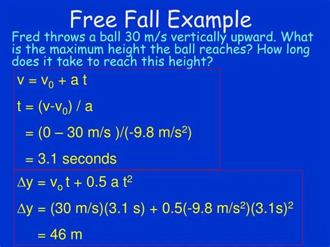 Image result for Free Fall Example