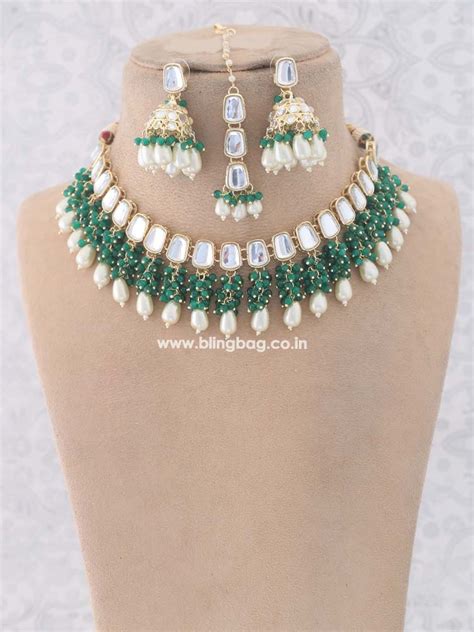 Emerald Avantika Jewellery Set – Bling Bag