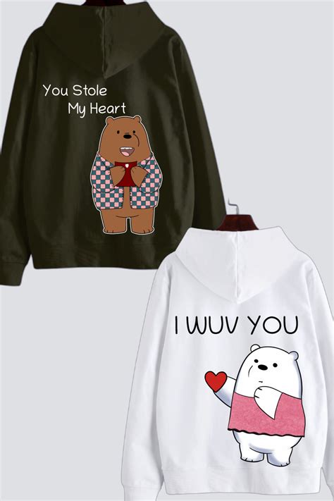 Bare Bears Oversized Drop Shoulder Hoodies - Pack of 2 – Lazy Lush
