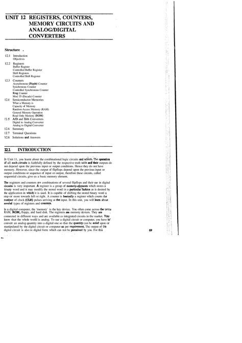 Registers, counters, circuits and converters - IT 12 REGISTERS, CO ...