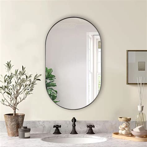 Amazon.com: ANDY STAR Black Oval Mirror, 20x33’’ Oval Mirrors for ...