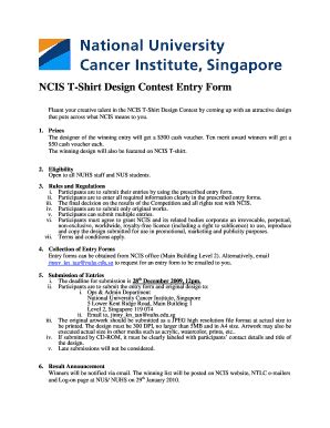 Fillable Online NCIS T-Shirt Design Contest Entry Form - Home::National ...