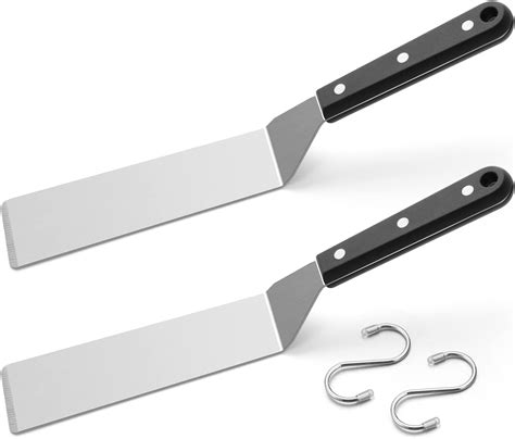 Buy Metal Spatula Set, HaSteeL Stainless Steel Long Narrow Griddle ...