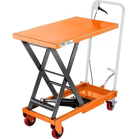 IND FIRST CHOICE Manual Hydraulic Scissor Lift Table, 150 Kg Capacity ...