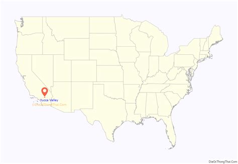 Map of Yucca Valley town - Thong Thai Real