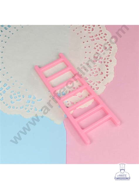 CAKE DECOR™ 10 Pieces Pink Plastic Ladder Toys Cake Toppers (SB-T-CJ02 ...