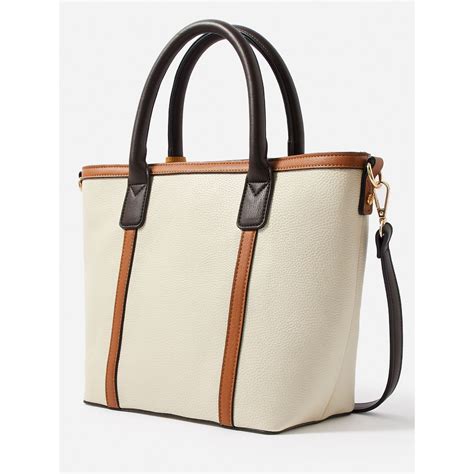 Buy Accessorize London Womens Faux Leather Chloe Off White Handheld Bag ...