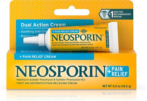 Amazon.com: Neosporin + Pain Relief Dual Action Cream, .5 Oz : Health ...