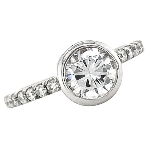Modern 9 Carat Diamonds Half Eternity 6-Row Engagement Ring For Sale at ...