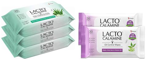 Lacto Calamine Daily Face Cleansing Wipes with Aloe Vera, Cucumber ...